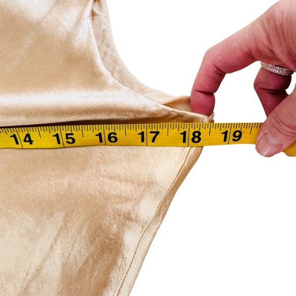 The Row satin Elegant Cream/ peachy Sleeveless Dress NWT - Picture 10 of 12